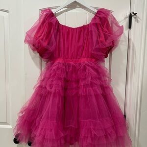 Ivy City Co Fuchsia Tulle Dress